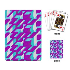 Fabric Textile Texture Purple Aqua Playing Card by Nexatart