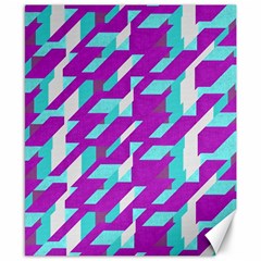 Fabric Textile Texture Purple Aqua Canvas 8  X 10  by Nexatart