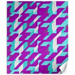 Fabric Textile Texture Purple Aqua Canvas 8  x 10  8.15 x9.66  Canvas - 1