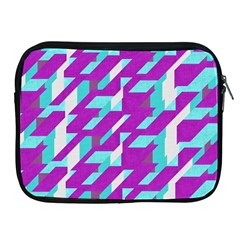 Fabric Textile Texture Purple Aqua Apple Ipad 2/3/4 Zipper Cases by Nexatart