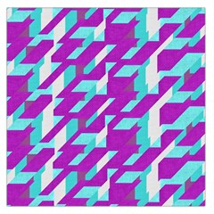 Fabric Textile Texture Purple Aqua Large Satin Scarf (square) by Nexatart