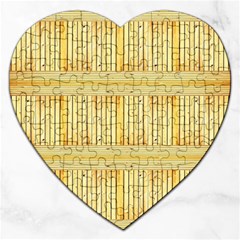 Wood Texture Grain Light Oak Jigsaw Puzzle (heart) by Nexatart