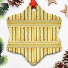 Wood Texture Grain Light Oak Ornament (snowflake) by Nexatart