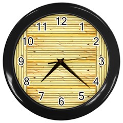 Wood Texture Background Light Wall Clocks (black) by Nexatart