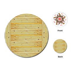 Wood Texture Background Light Playing Cards (round)  by Nexatart