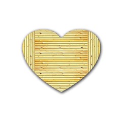 Wood Texture Background Light Rubber Coaster (heart)  by Nexatart