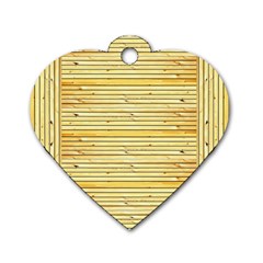 Wood Texture Background Light Dog Tag Heart (one Side) by Nexatart