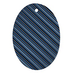 Diagonal Stripes Pinstripes Ornament (oval) by Nexatart