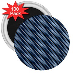 Diagonal Stripes Pinstripes 3  Magnets (100 pack)