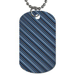 Diagonal Stripes Pinstripes Dog Tag (Two Sides)