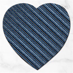 Diagonal Stripes Pinstripes Jigsaw Puzzle (Heart)