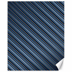 Diagonal Stripes Pinstripes Canvas 16  x 20  