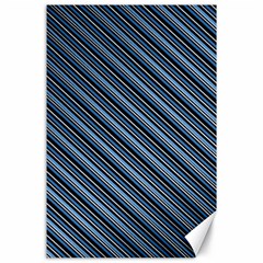 Diagonal Stripes Pinstripes Canvas 24  X 36  by Nexatart