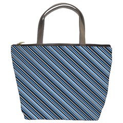 Diagonal Stripes Pinstripes Bucket Bags by Nexatart