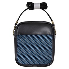 Diagonal Stripes Pinstripes Girls Sling Bags