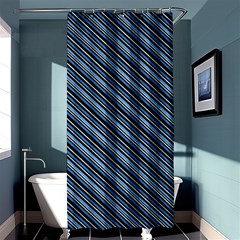 Diagonal Stripes Pinstripes Shower Curtain 36  x 72  (Stall) 