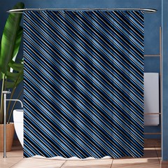 Diagonal Stripes Pinstripes Shower Curtain 60  x 72  (Medium) 