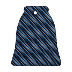 Diagonal Stripes Pinstripes Bell Ornament (two Sides) by Nexatart