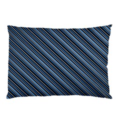 Diagonal Stripes Pinstripes Pillow Case (two Sides) by Nexatart