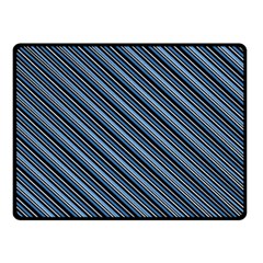 Diagonal Stripes Pinstripes Double Sided Fleece Blanket (Small) 