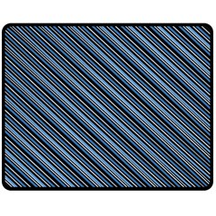 Diagonal Stripes Pinstripes Double Sided Fleece Blanket (Medium) 