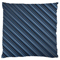 Diagonal Stripes Pinstripes Large Flano Cushion Case (One Side)