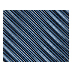 Diagonal Stripes Pinstripes Double Sided Flano Blanket (Large) 