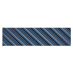 Diagonal Stripes Pinstripes Satin Scarf (Oblong)