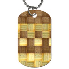 Wood Texture Grain Weave Dark Dog Tag (two Sides) by Nexatart