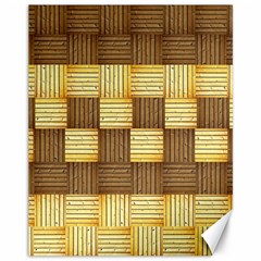 Wood Texture Grain Weave Dark Canvas 11  X 14   by Nexatart