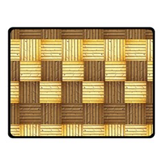 Wood Texture Grain Weave Dark Fleece Blanket (small) by Nexatart