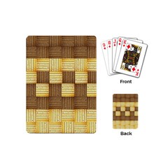 Wood Texture Grain Weave Dark Playing Cards (mini)  by Nexatart