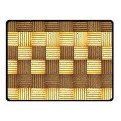 Wood Texture Grain Weave Dark Double Sided Fleece Blanket (small)  by Nexatart