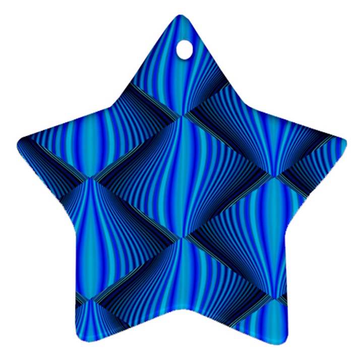 Abstract Waves Motion Psychedelic Ornament (Star)