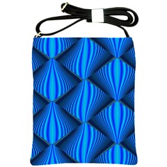 Abstract Waves Motion Psychedelic Shoulder Sling Bags by Nexatart