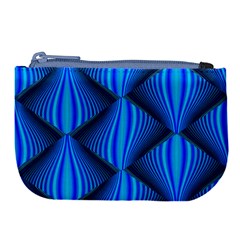 Abstract Waves Motion Psychedelic Large Coin Purse