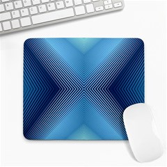 Converging Lines Blue Shades Glow Large Mousepads by Nexatart