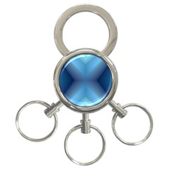 Converging Lines Blue Shades Glow 3-ring Key Chains by Nexatart