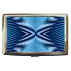 Converging Lines Blue Shades Glow Cigarette Money Cases by Nexatart