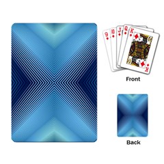 Converging Lines Blue Shades Glow Playing Card by Nexatart