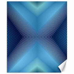 Converging Lines Blue Shades Glow Canvas 8  X 10  by Nexatart