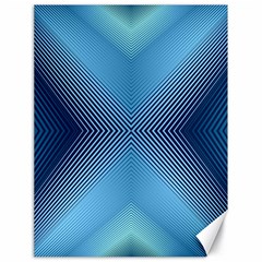 Converging Lines Blue Shades Glow Canvas 18  X 24   by Nexatart