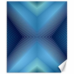 Converging Lines Blue Shades Glow Canvas 20  X 24   by Nexatart