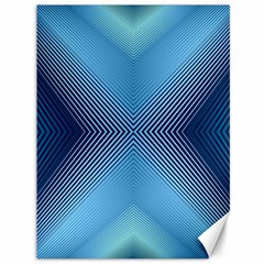 Converging Lines Blue Shades Glow Canvas 36  X 48   by Nexatart