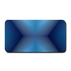 Converging Lines Blue Shades Glow Medium Bar Mats by Nexatart