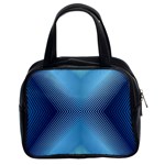 Converging Lines Blue Shades Glow Classic Handbags (2 Sides) Front