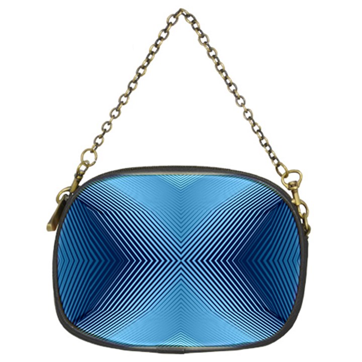 Converging Lines Blue Shades Glow Chain Purses (Two Sides) 