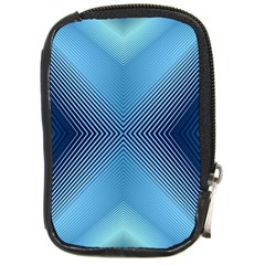 Converging Lines Blue Shades Glow Compact Camera Cases by Nexatart