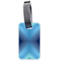 Converging Lines Blue Shades Glow Luggage Tags (two Sides)