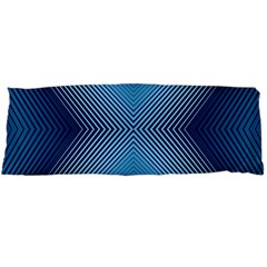 Converging Lines Blue Shades Glow Body Pillow Case Dakimakura (two Sides) by Nexatart